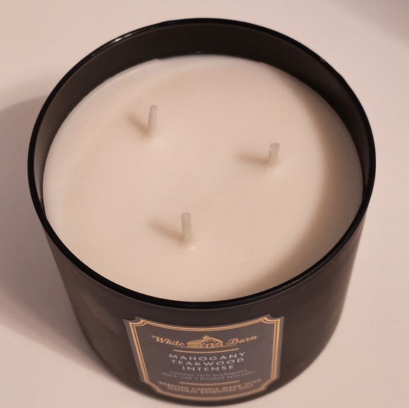 Bath & Body Works White Barn Mahogany Teakwood Intense 3 Wick Candle, 14.5 oz - Picture 3 of 5